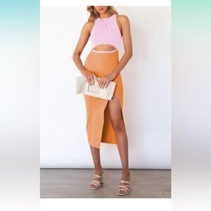 Cut-out midi dress size M